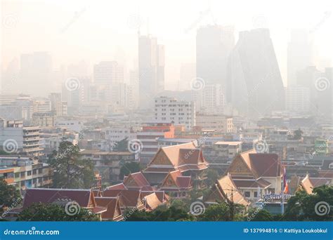 Bangkok, Thailand - 30 Jan 2019 : Air Pollution with Dust Pm 2.5 in ...