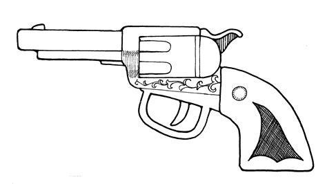 Free Pistol Clipart Black And White, Download Free Pistol Clipart Black ...