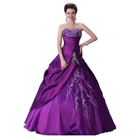 Grace Karin Stock Vintage Wedding Dress 2015 Lace up Plus Size Purple ...