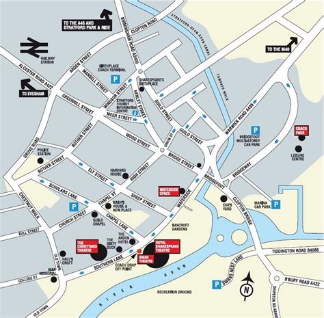 Map of Stratford-upon-Avon | Park leisure, Stratford, Stratford upon avon