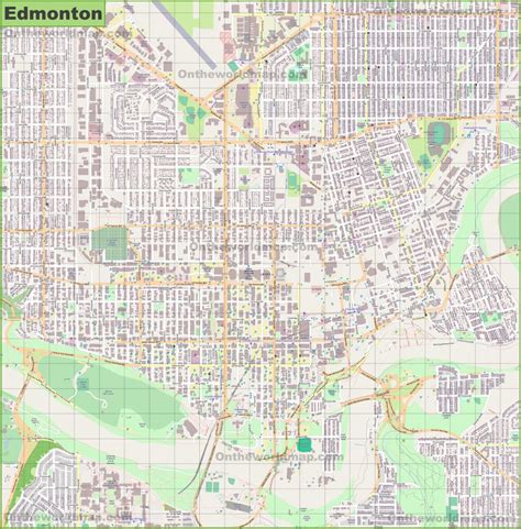 Printable Map Of Edmonton - Printable Maps