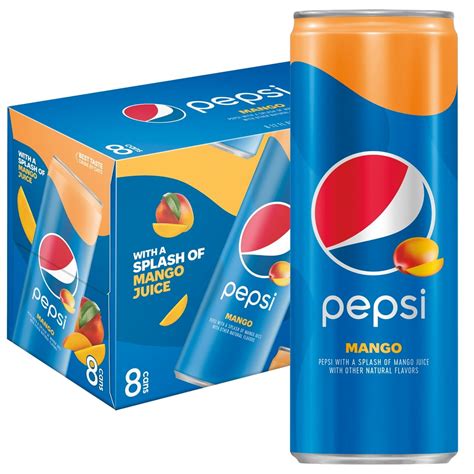 Pepsi Soda, Mango, 12 Fl oz, 8 Count - Walmart.com - Walmart.com