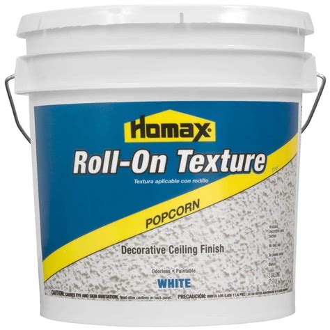 Homax 2 gal. White Popcorn Roll-On Texture Decorative Ceiling Finish ...