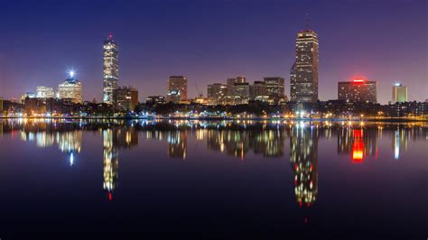 Boston skyline, city, night wallpaper | nature and landscape ...