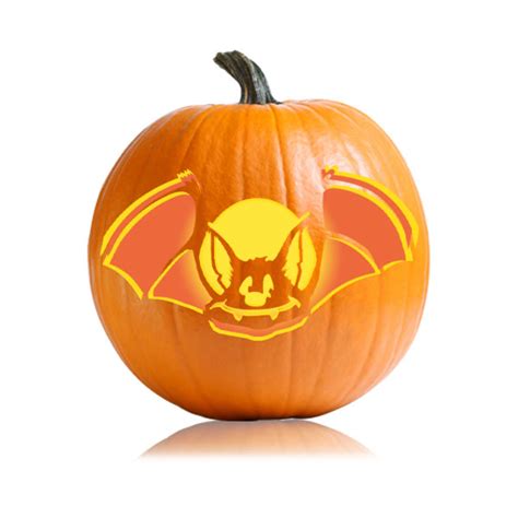 Fruity Bat Pumpkin Pattern - Ultimate Pumpkin Stencils