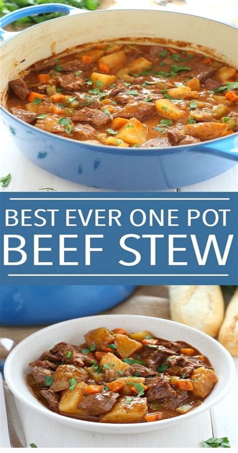 Beef | Best Ever One Pot Beef Stew Food beverage recipes for breakfast ...