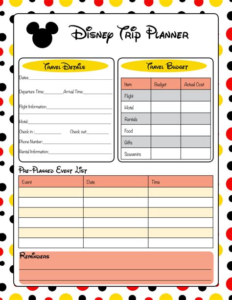 Disney World Trip Planner 2024 - Emyle Jackqueline