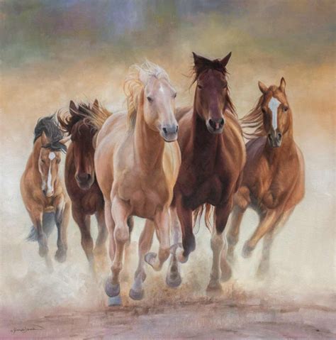 Wild Horses A Beautiful Horse Painting Featuring Running - Etsy