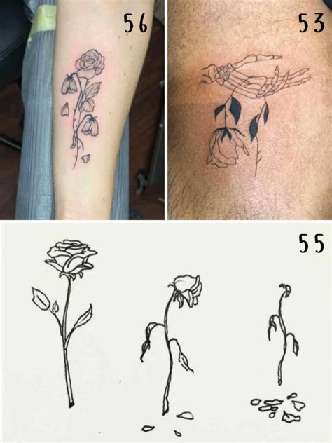 57 Wilting Dead Flower Tattoo Ideas - Tattoo Glee