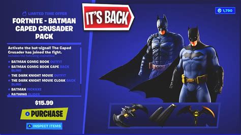 The Batman Caped Crusader Pack Is Back In Fortnite Battle Royale ...