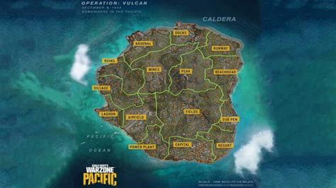 Call of Duty Warzone Pacific Caldera – Full Map and Locations - Pro ...