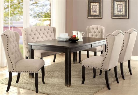 Sania I Antique Black Dining Room Set from Furniture of America ...