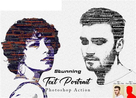 Stunning Text Portrait Photoshop Action Graphic by hmalamin8952 ...