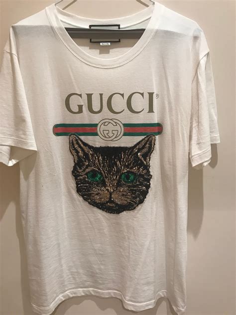 Gucci logo T-Shirt Mystic Cat Sequin Size12 | The Volte