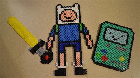 Adventure Time Perler Beads (I made Finn and Beemo, but my kid made ...