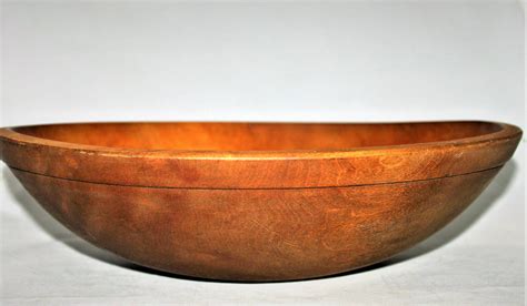 Antique Large Wood Dough Bowl Solid Maple, Center Piece