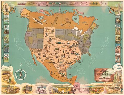 Official Texas Brags Map of North America.: Geographicus Rare Antique Maps