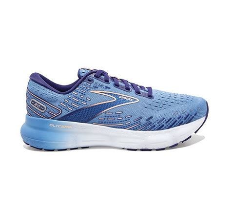 Brooks Women's Glycerin 20 Blue/White | Cushioned running shoes, Blue ...