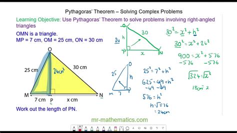 Pythagorean theorem for a right triangle: formula and problems ...