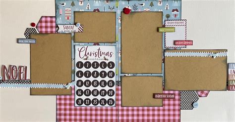 Countdown to Christmas - NOEL 2 Page Scrapbooking Layout Kit or Premade ...