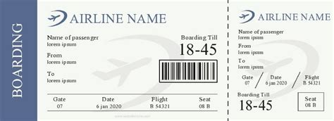 30 Editable Plane Ticket Templates (Word, PDF) - TemplateArchive ...