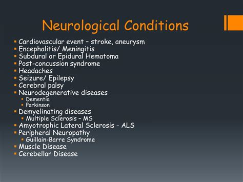 PPT - Signs and Symptoms of Neurological Diseases PowerPoint ...