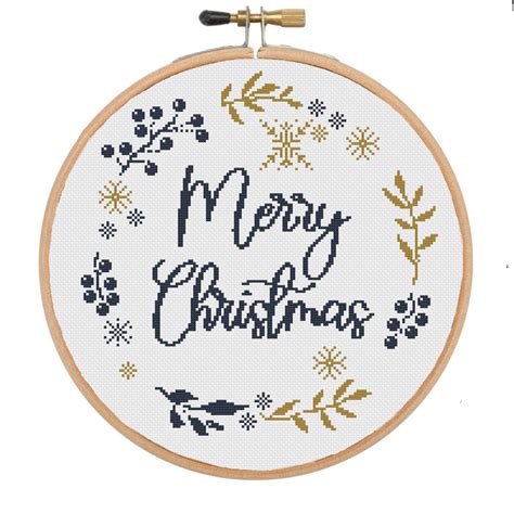 Merry Christmas Cross Stitch Pattern - Cross Stitch and Patterns