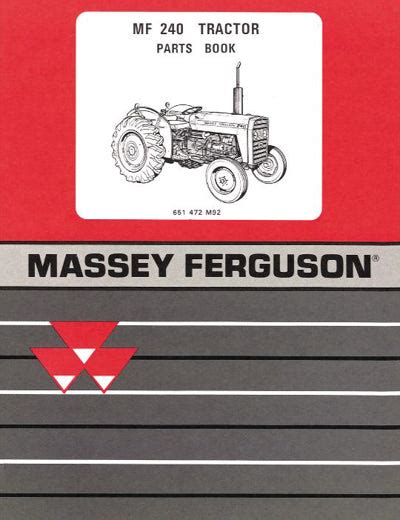 Massey Ferguson 240 Tractor - Parts Catalog | Farm Manuals Fast