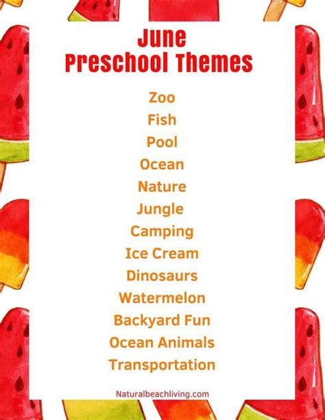 June Preschool Themes with Lesson Plans and Activities, Summer ...