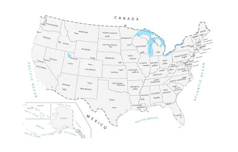 United States Map with Capitals - GIS Geography