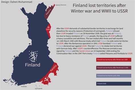 Finland after Winter war and WWII : r/MapPorn