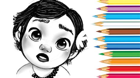 Baby Moana Drawing at GetDrawings | Free download