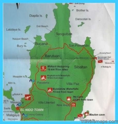 Map of El Nido, Palawan - TravelsMaps.Com