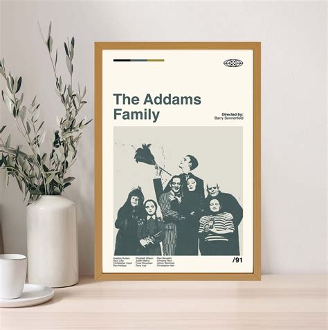 The Addams Family Poster the Addams Family Print Retro - Etsy