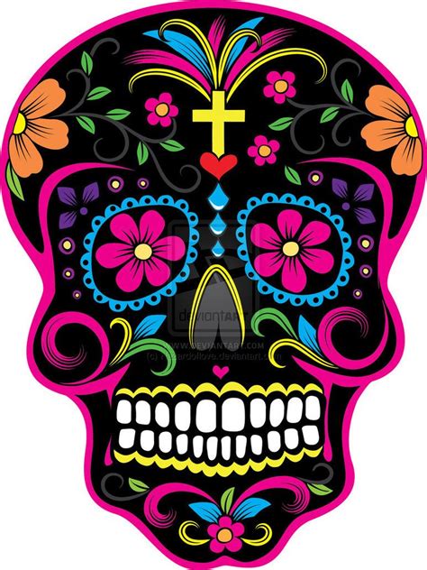 Dia de los Muertos Skull 2 by Hazardoflove on deviantART | Sugar skull ...