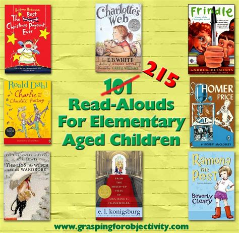 101 Read Aloud Books for Elementary Aged Children | Grasping for ...