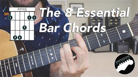 The 8 Essential Bar Chord Shapes - Easy Beginner Guitar Lesson - YouTube