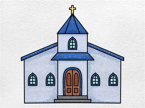 How to Draw a Church - HelloArtsy