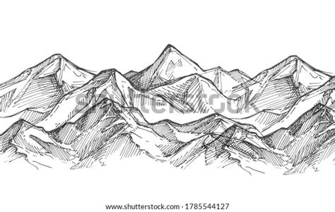 dibujo de una montaña sobre un: ilustración de stock 1785544127 ...