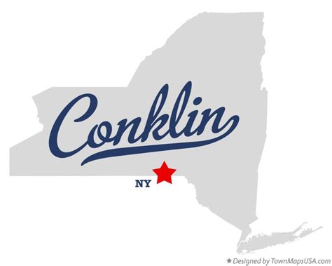 Conklin New York Map - Viole Jesselyn