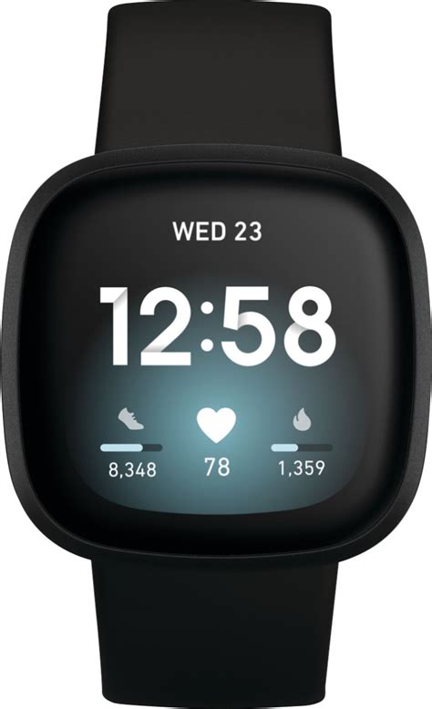 Customer Reviews: Fitbit Versa 3 Health & Fitness Smartwatch Black ...