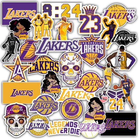 Amazon.com: Stickers Pack Los Angeles Vinyl Lakers Aesthetic Stickers ...