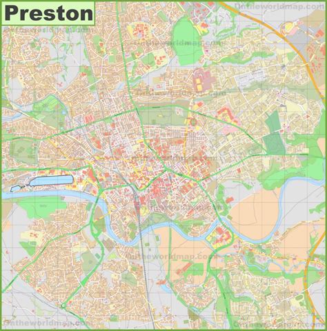 Detailed map of Preston