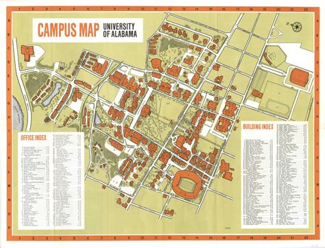 Campus Map University of Alabama | Curtis Wright Maps