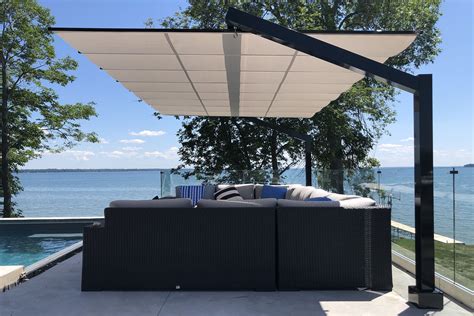 Freestanding Retractable Canopy, Lake Simcoe - ShadeFX