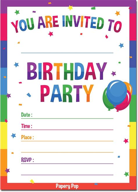 20+ Kids Birthday Invitation Background | Free Invitation Template