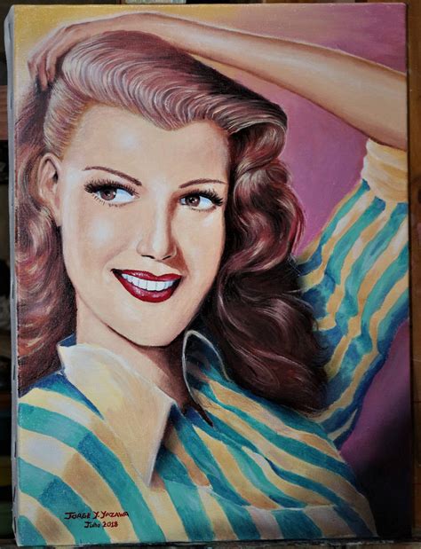 Rita Hayworth based painting by VimanaBoy on DeviantArt