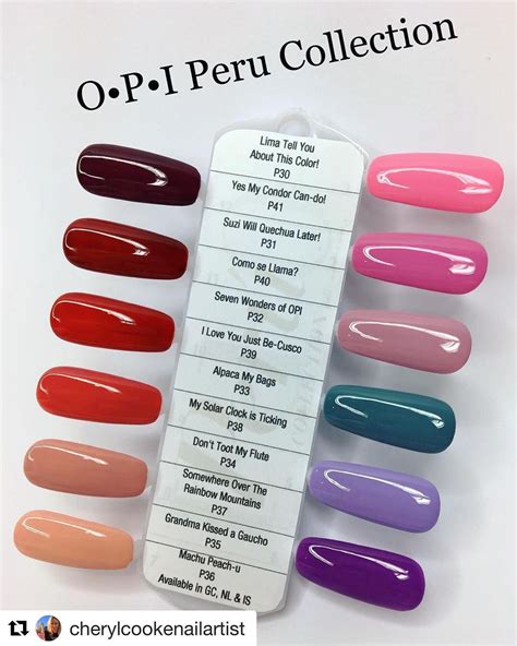 OP Peru Collection | Opi nail colors, Nail polish, Gel nail colors