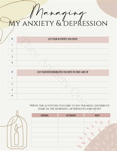 Anxiety Journal Printable Checklist US Letter Printable | Etsy