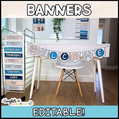 Editable Classroom Welcome Banner Ocean Classroom Decor Classroom ...